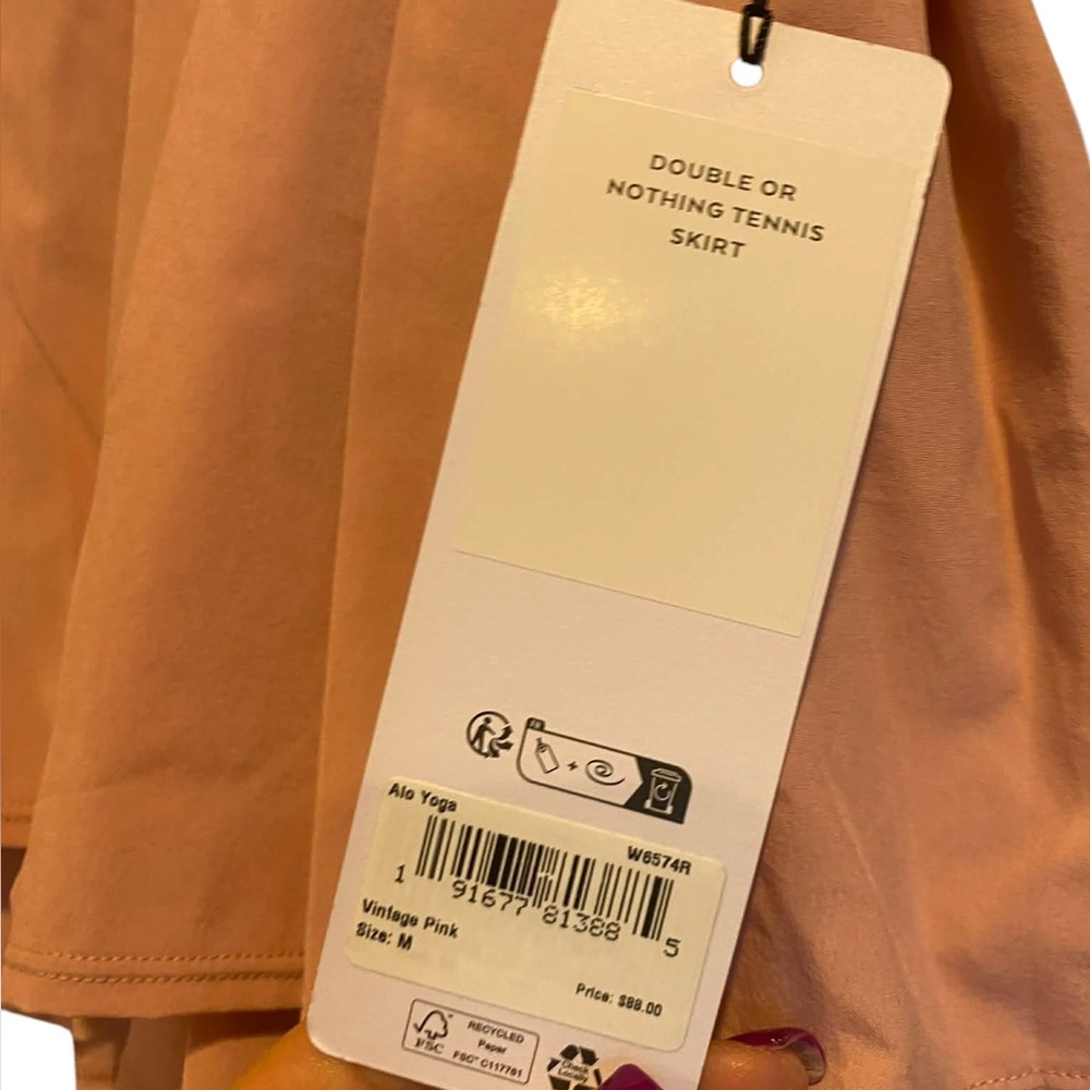 NWT Alo Yoga skirt and tank set VINTAGE PINK Size M - Picture 4 of 5